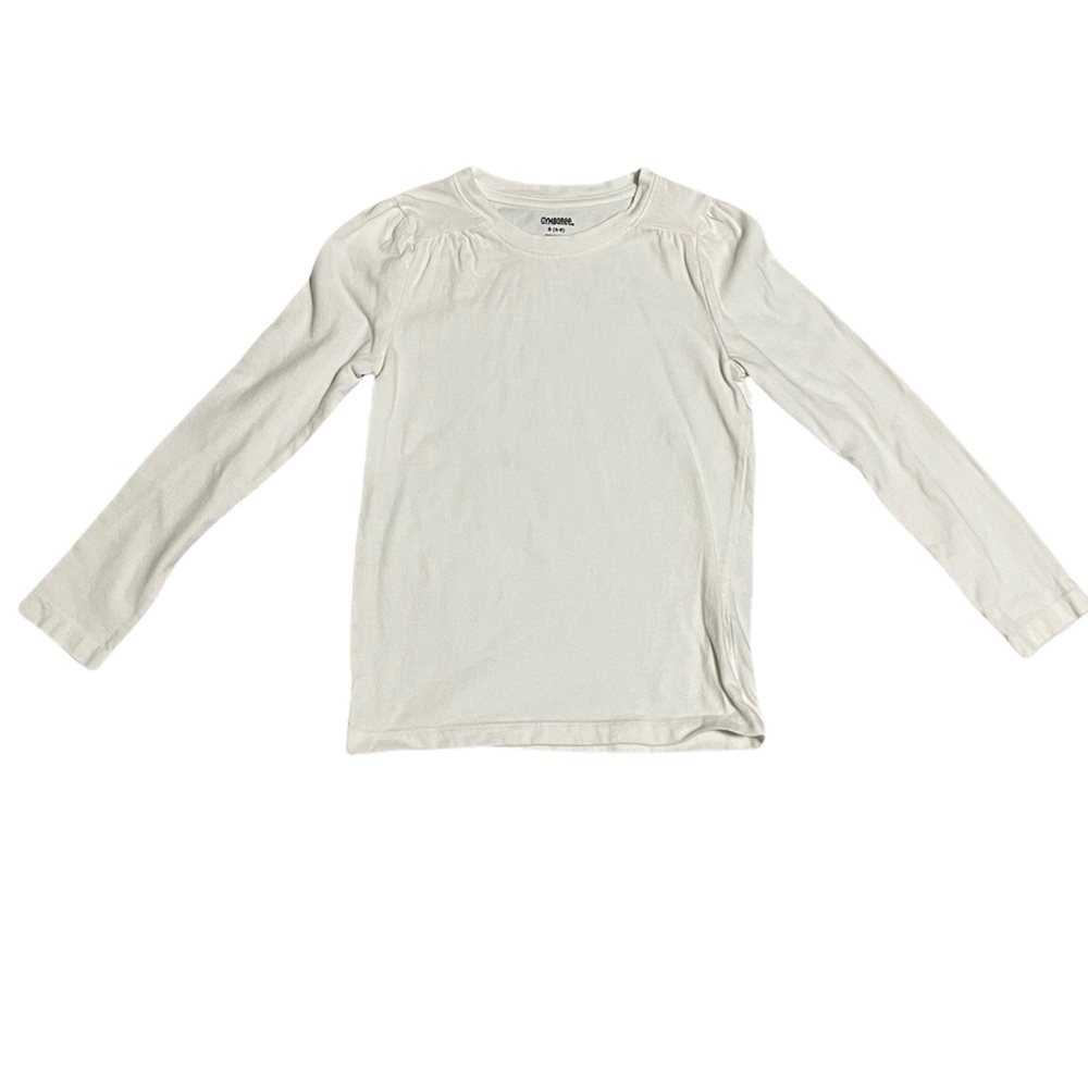 Gymboree Girls White Long Sleeve Shirt Size 5/6